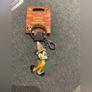 Disney Parks Happy Halloween Mickey with Wizard Costume Keychain New with Tag